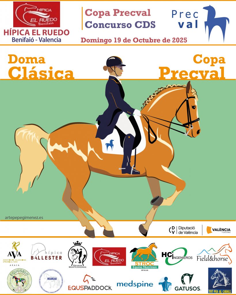 Cartel Copa Precval 2025 - domingo 19 de octubre - Club Hípico El Ruedo
